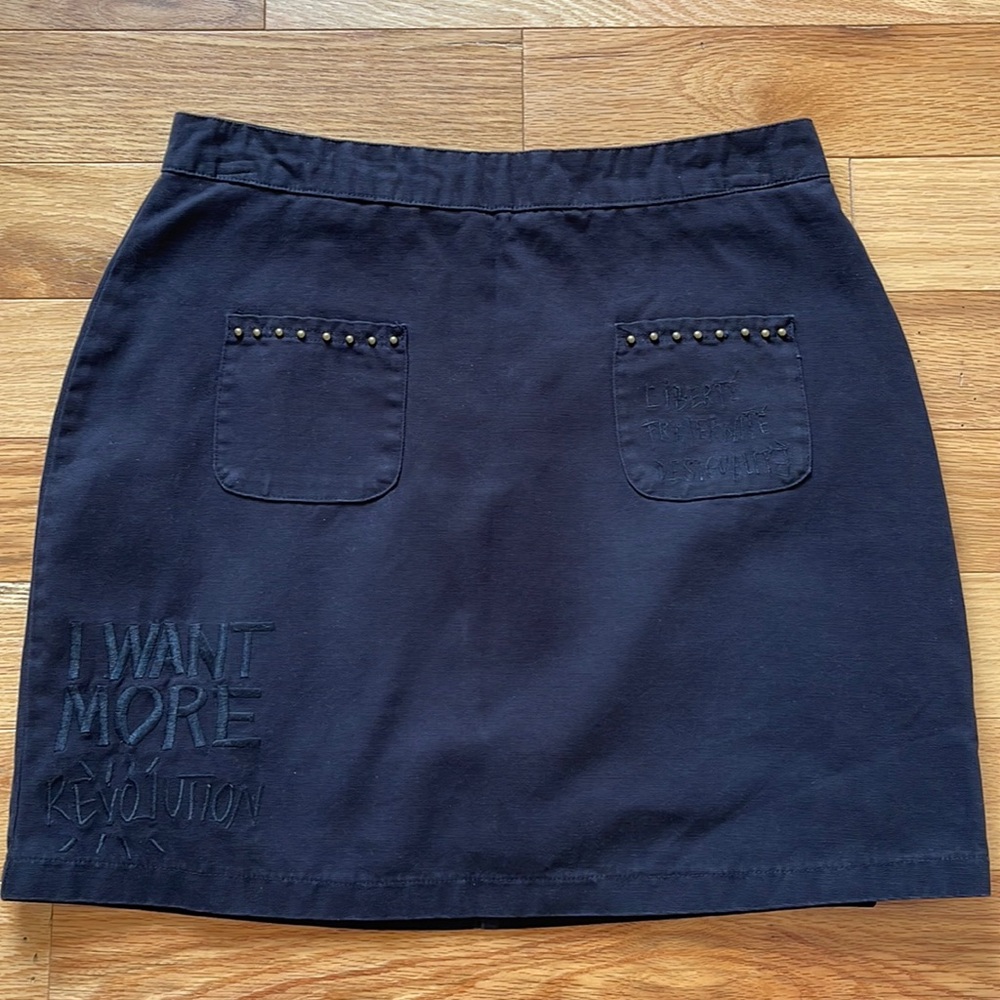 Desigual black canvas skirt size 4/6 (small)